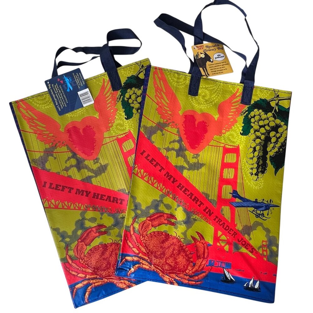 *Set of 2* Trader Joe's San Francisco/Northern California Reusable Grocery Bags